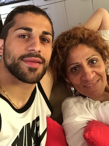 Ricardo Rodriguez with his mother.